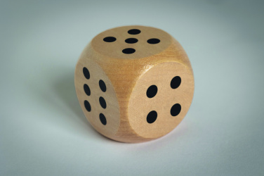 Logo trade corporate gifts image of: Schima wooden dice 5cm dia