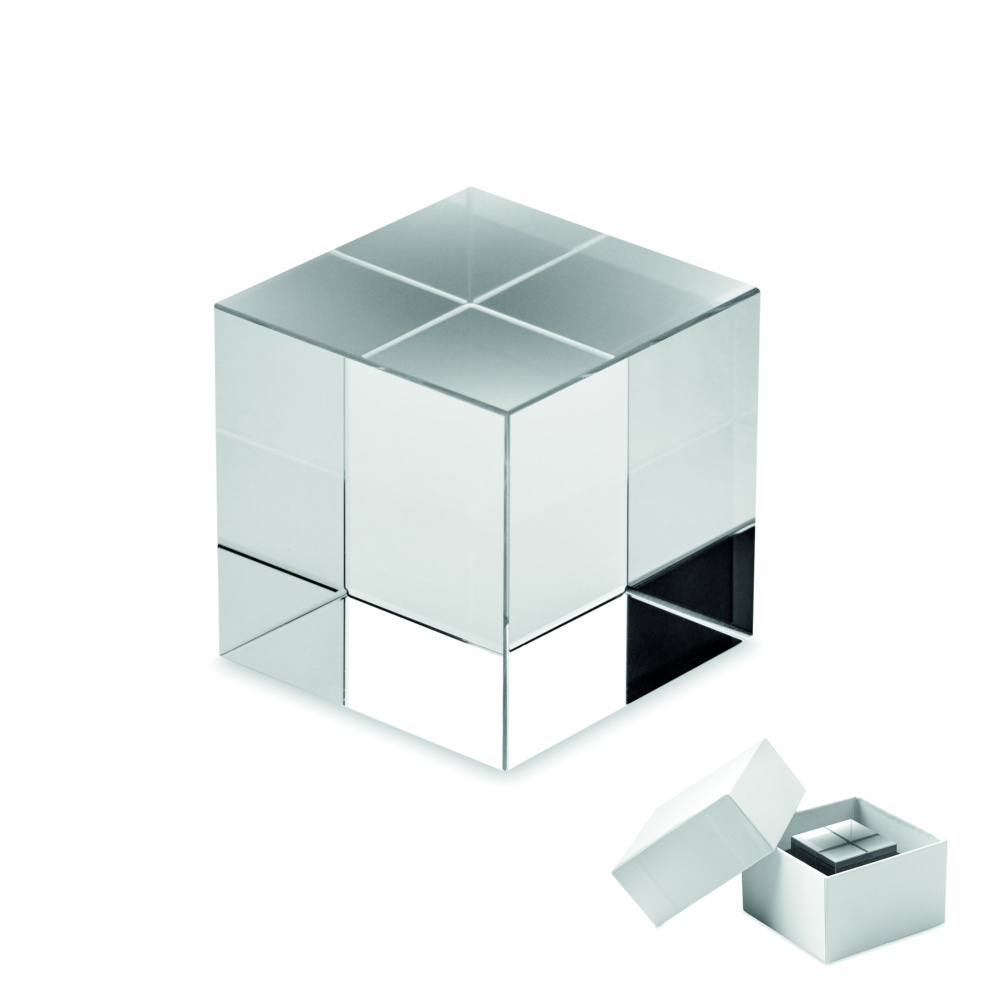 Logo trade promotional gift photo of: Glass cube award