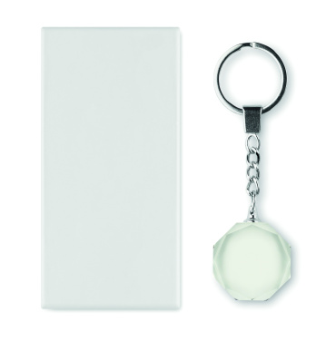 Logo trade promotional giveaways picture of: Glass round award key ring