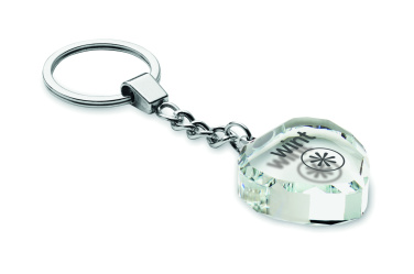 Logotrade advertising product picture of: Glass heart award key ring