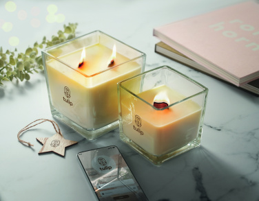 Logo trade promotional giveaways image of: Plant based wax candle 1300 gr