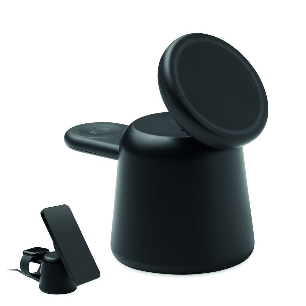 Logotrade promotional giveaway image of: 3 in 1 wireless charger 15W