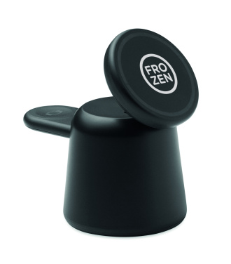 Logo trade promotional gifts image of: 3 in 1 wireless charger 15W