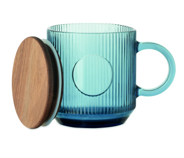 Logotrade corporate gifts photo of: Ribbed glass mug 300ml
