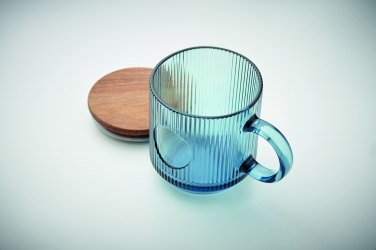 Logotrade promotional gift image of: Ribbed glass mug 300ml