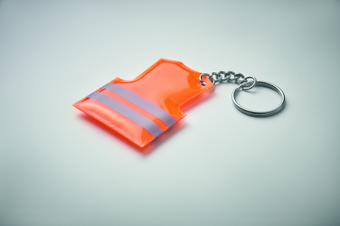 Logo trade promotional merchandise picture of: Key ring with reflecting vest Jekabpils