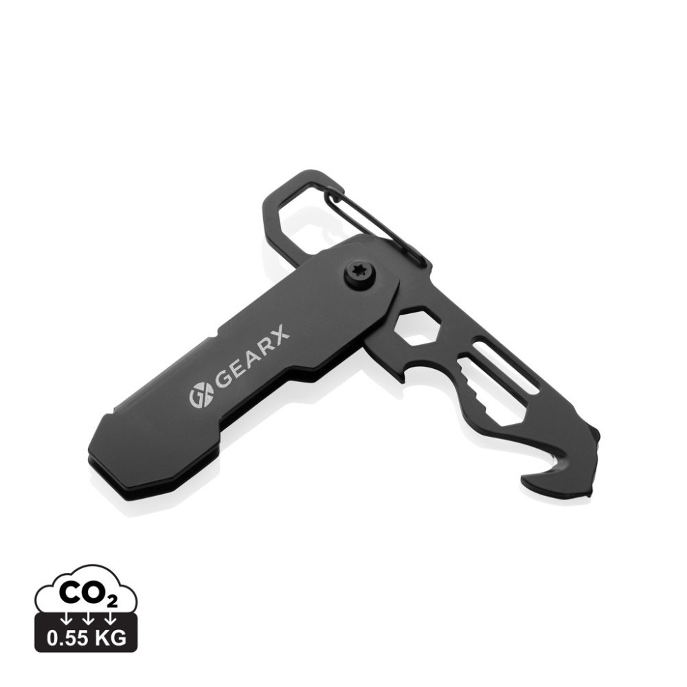 Logo trade business gift photo of: Gear X foldable EDC tool with carabiner and parcel cutter