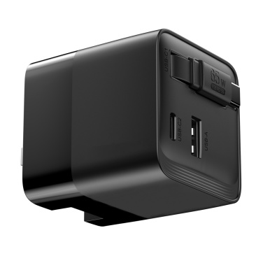 Logo trade promotional products image of: Urban Vitamin Mendocino 65W GaN charger retractable cable