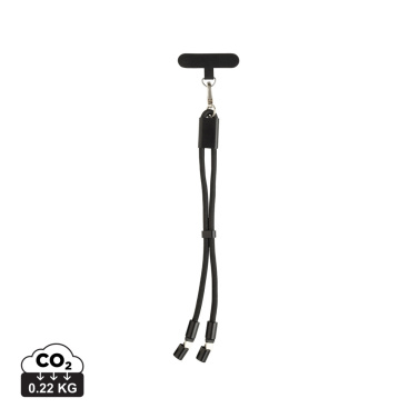 Logo trade promotional products picture of: LoopAmp RCS RPET adjustable phone wrist strap 60W cable