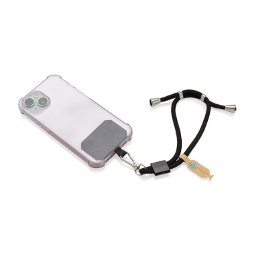 Logo trade promotional merchandise photo of: CarryLoop RCS recycled PET adjustable phone holder wristlet