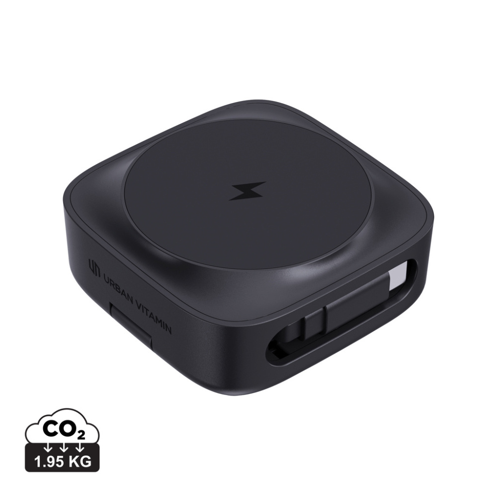 Logo trade promotional giveaways image of: Urban Vitamin Goleta 2-in-1 15W magnetic wireless charger