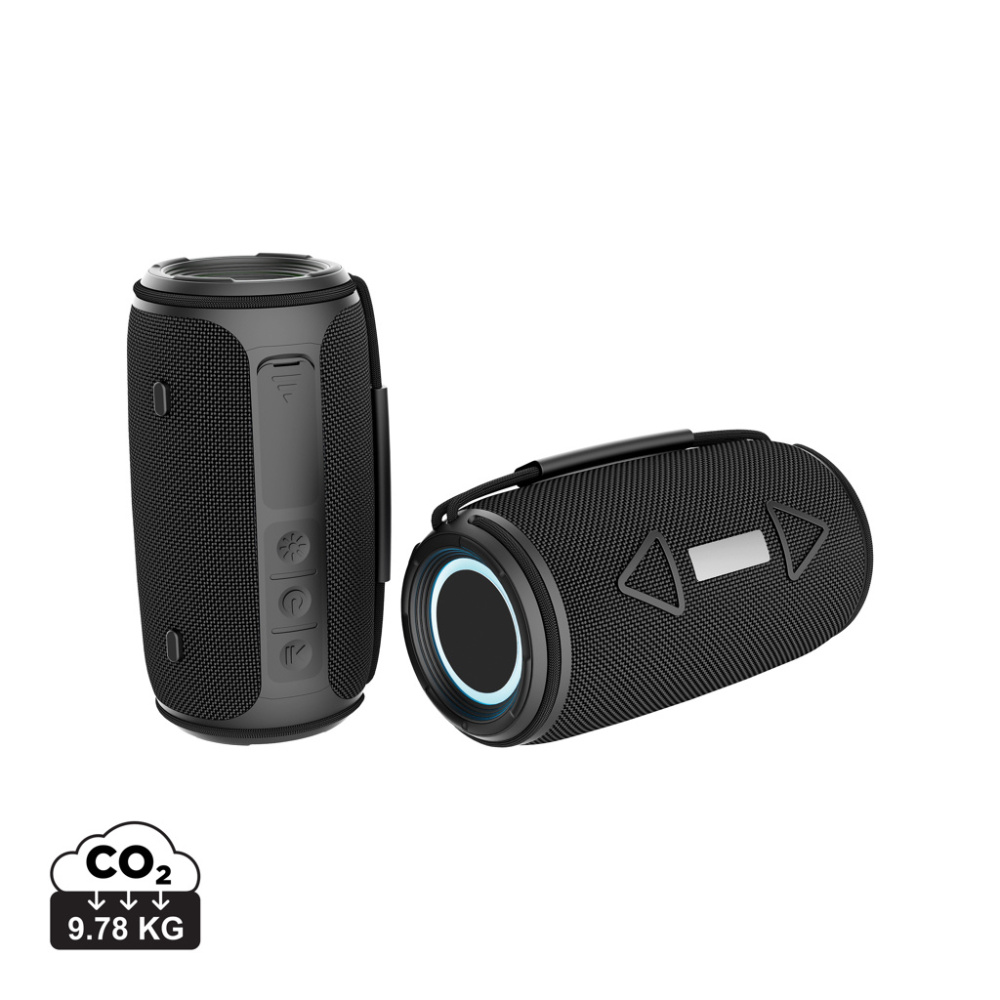 Logotrade promotional merchandise image of: Prisma RCS recycled plastic IPX 4 waterpoof 16W speaker