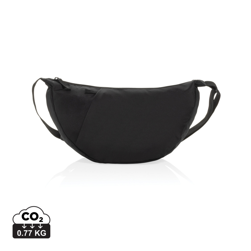 Logo trade promotional giveaways image of: Crescent XL AWARE™ RPET half moon sling bag