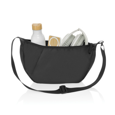 Logo trade promotional merchandise image of: Crescent XL AWARE™ RPET half moon sling bag