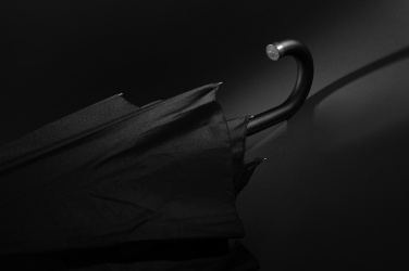 Logo trade promotional giveaways picture of: Swiss Peak Vero Aware™ RPET 25” umbrella w luxe handle
