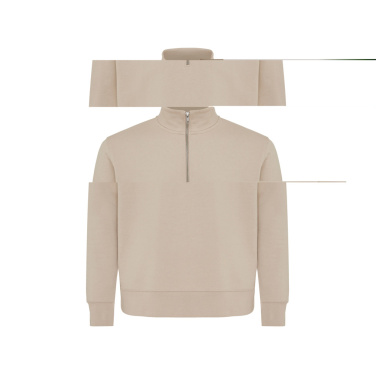 Logo trade corporate gifts picture of: IQONIQ Elgon recycled cotton quarter zip sweater
