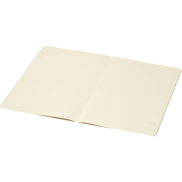 Logo trade business gift photo of: Slyk A5 kraft cahier notebook with dotted pages