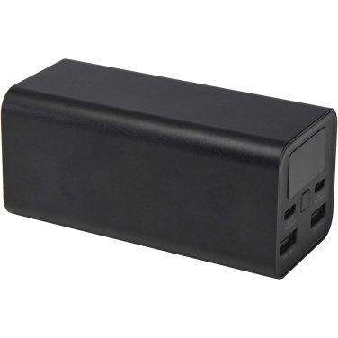 Logo trade promotional products image of: Acamar 20.000 mAh 70W recycled aluminium laptop power bank