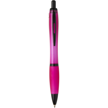 Logo trade promotional products picture of: Nash recycled plastic ballpoint pen with black trims (black ink)