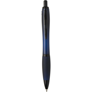 Logotrade business gifts photo of: Nash recycled plastic ballpoint pen with black trims (black ink)