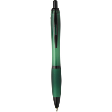 Logo trade business gift photo of: Nash recycled plastic ballpoint pen with black trims (black ink)