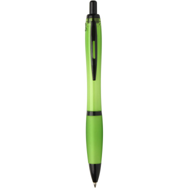 Logotrade promotional merchandise picture of: Nash recycled plastic ballpoint pen with black trims (black ink)