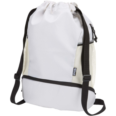 Logo trade advertising products image of: Nomad GRS recycled sports drawstring bag with bottom compartment 18L