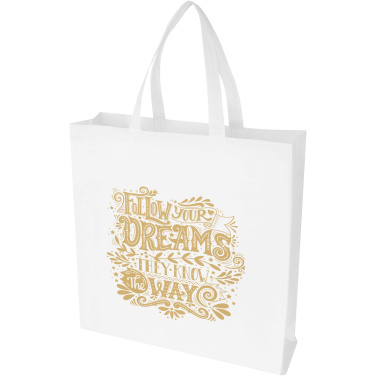 Logo trade promotional gift photo of: EcoSeal GRS recycled nonwoven gusset tote bag 12L