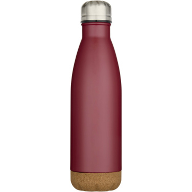 Logo trade promotional merchandise picture of: Cove 500 ml double wall vacuum insulated stainless steel water bottle with cork details