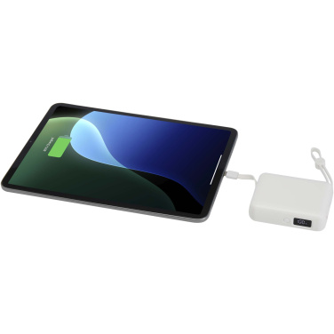 Logotrade promotional giveaways photo of: Acrux 10.000 mAh 35W tablet power bank with built in Type-C cable - made from recycled plastic