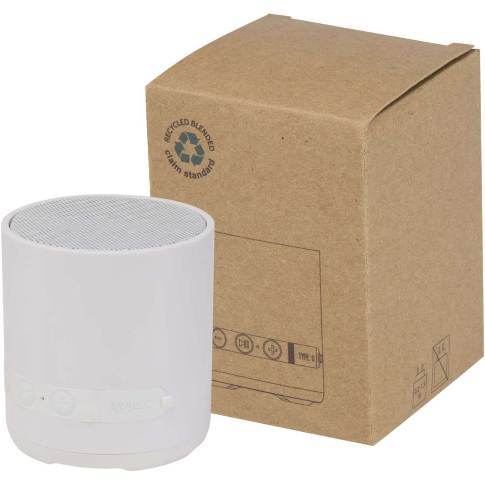 Logotrade promotional gift image of: Hunor 3W recycled plastic wireless speaker