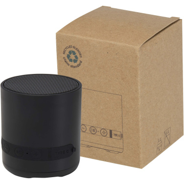 Logo trade promotional giveaway photo of: Hunor 3W recycled plastic wireless speaker