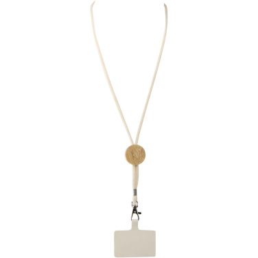 Logo trade promotional products picture of: Adhab smartphone lanyard with bamboo details