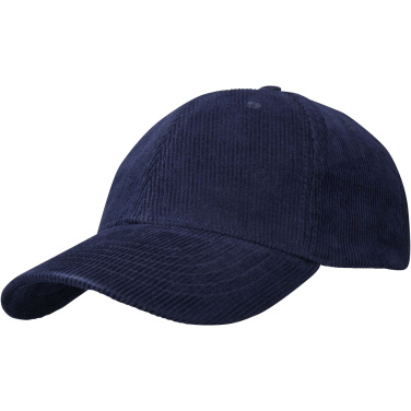 Logo trade promotional products image of: Hutton 6 panel recycled corduroy cap