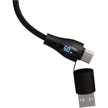 Logotrade advertising product picture of: SCX.design C51 60W 5-in-1 rPET fast charging cable with display