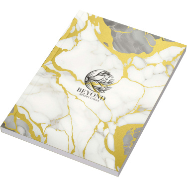 Logo trade promotional giveaways image of: Novella Austen A5 metallic soft cover notebook - 100 sheets