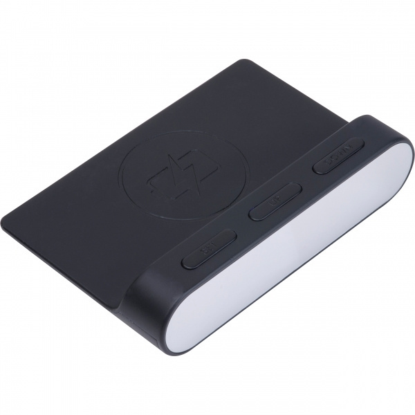 Logotrade corporate gift image of: Alarm Clock and Wireless Charger ADELAIDE