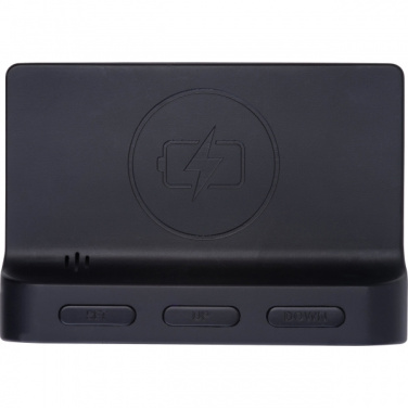 Logo trade corporate gifts image of: Alarm Clock and Wireless Charger ADELAIDE