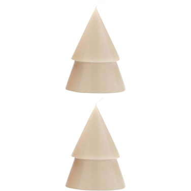Logo trade corporate gifts image of: Originalhome Xmas tree candle set of 2 - M