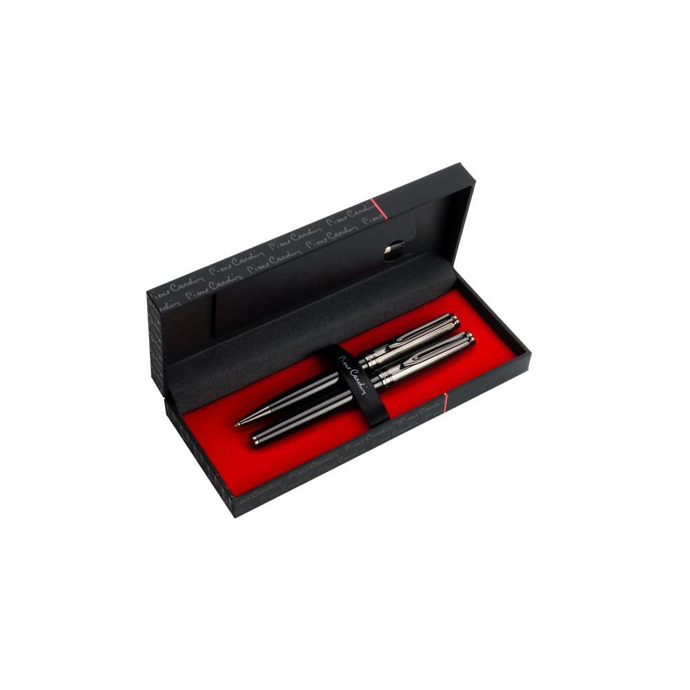 Logo trade promotional gift photo of: Writing set with ballpoint pen and fountain pen ODETTE Pierre Cardin