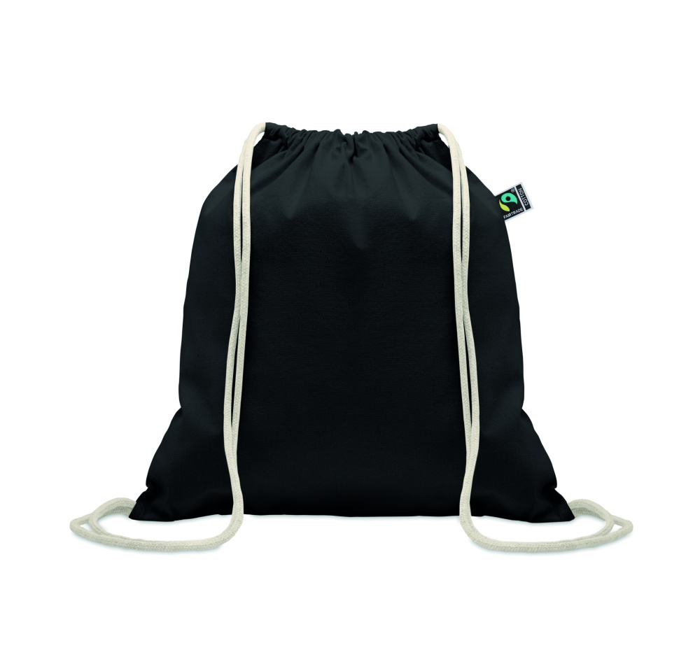 Logotrade corporate gift picture of: Drawstring bag Fairtrade 180gr