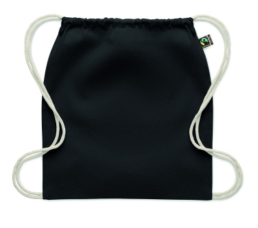 Logo trade promotional product photo of: Drawstring bag Fairtrade 180gr