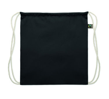 Logo trade promotional gift photo of: Drawstring bag Fairtrade 180gr