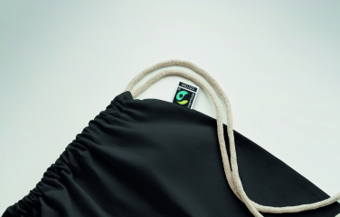 Logo trade promotional giveaways picture of: Drawstring bag Fairtrade 180gr