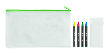 Logo trade advertising product photo of: Pencil case with 4 crayons