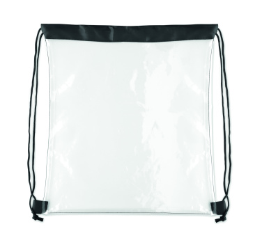 Logo trade business gift photo of: Transparent drawstring bag