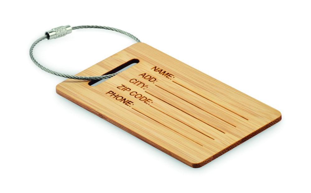 Logotrade promotional giveaways photo of: Bamboo luggage tag