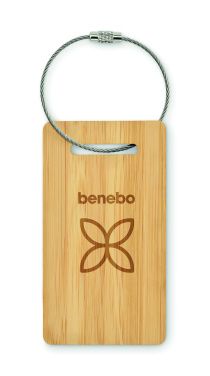 Logo trade promotional giveaway photo of: Bamboo luggage tag