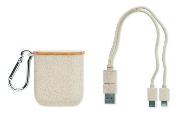 Logo trade promotional giveaways picture of: Cable set in case