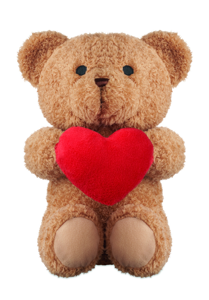 Logo trade promotional gifts image of: Teddy bear with heart 23cm